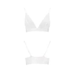 Еластичний топ з мереживом Passion TOP white L - мініатюра 4