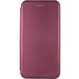 Шкіряний чохол-книжка Classy для Motorola Moto G85 Бордовий