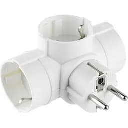 Трійник з заземленням Electraline 16А 250В 55040 - мініатюра 2