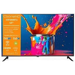 Телевізор 40" OzoneHD 40FSN93T2, 1920х1080, 60 Гц, Smart TV, Android 12.0, DVB-T2/C, 2xHDMI, 2xUSB, 1xзовнішня антена Wi-Fi, VESA
