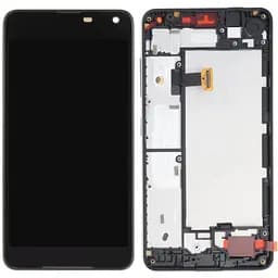 Дисплей Microsoft 650 Lumia чорний, PRC, з рамкою
