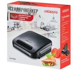 Бутербродниця Ardesto SM-H110BSN, Black, 700Вт, тип пластин: трикутні сендвічі 4шт, антипригарне покриття, індикатор готовності до приготування - мініатюра 3