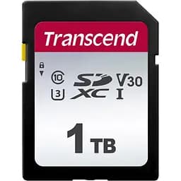 Карта памяти Transcend 1TB SDXC UHS-I U3 300S TS1TSDC300S (TS1TSDC300S)