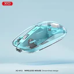 Мишка XO M12 Wireless Transparent/Blue (M12 Blue) - мініатюра 7