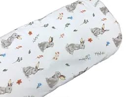 Простынь хлопковая Moontime в коляску "Зайчики"