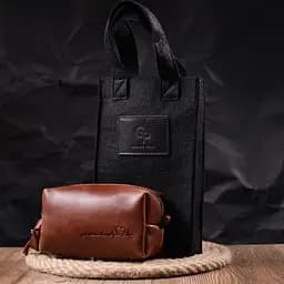 Чоловіча шкіряна косметичка GRANDE PELLE 15х8х7 см sum0020989 - мініатюра 8