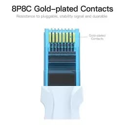 Патч-корд 5м, RJ-45 cat 5e UTP blue Vention (VAP-A10-S500) - мініатюра 4
