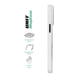 Чехол Apple iPhone 16 Plus, Unit MagSafe, белый, прозрачный, магсейф, противоударный, магнитный, панель-накладка с поддержкой MagSafe, с поддержкой беспроводной зарядки, TPU+PC, защита всего корпуса, ударопрочный, ArmorStandart (ARM78708) - мініатюра 3