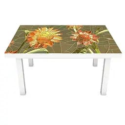 ПВХ наклейка на стіл Соняшники Вітраж самоклейка квіти Помаранчевий 65х120 см Happy Pocket Z181812 - мініатюра 2