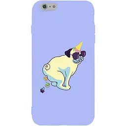 Чехол-накладка Toto Matt TPU 2 mm Print Case Apple iPhone 6/6s #77 Kakedog Light Purple