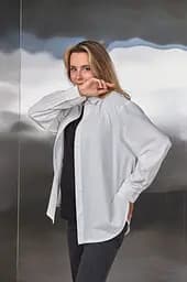 Сорочка для вагітних та годуючих з вареної бавовни Keala S Юла мама Молочний - мініатюра 4