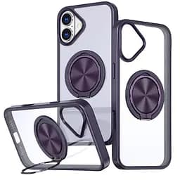 Чохол Epik TPU+PC Metal Ring with MagSafe для Apple iPhone 16, 6.1 Темно-фіолетовий