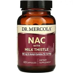 Аминокислота Dr. Mercola NAC with Milk Thistle 60 капсул