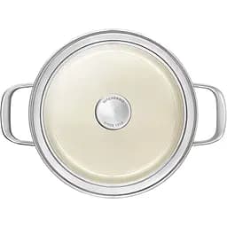 Каструля з кришкою KitchenAid Steel Core 24 см мигдальний крем (CC003269-001) - мініатюра 2