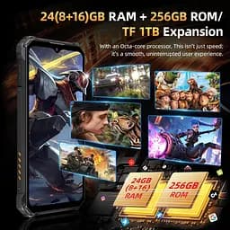 Смартфон Oukitel WP23 Plus 6.52`HD+ /8GB/256GB / T606 /10600mAh /13+5Мп/ IP69K /NFC Orange - мініатюра 8