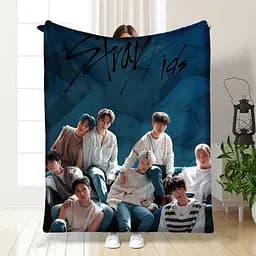 Плед плюшевий великий 3D Stray Kids №5 160х200 см