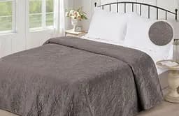 Покривало однотонне Love You 68, велюр, 240х220 см, темно-коричневе (8368)