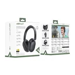 Бездротові накладні навушники Acefast H12 hybrid active noise cancelling wireless headset Black (6974316285724) - мініатюра 2