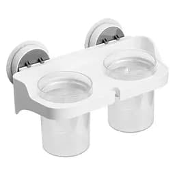 Полка МВМ My Home BP-1 клейкая, со стаканами, белая (BP-1 WHITE)