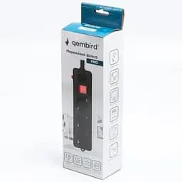 Фильтр питания Gembird Pro 3 розетки, 1.8м, черный (SPG3-G-6B-PRO)
