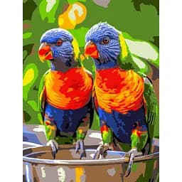 Картина по номерам Strateg Яркие попугаи 30х40 см (SS-1258)