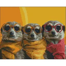 Алмазная мозаика Strateg ПРЕМИУМ Веселая команда без подрамника размером 40х50 см (ZAV4050-16)