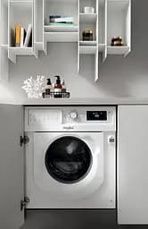 Пральна машина Whirlpool вбудована фронтальна, 7кг, 1400, A+++, 60см, дисплей, пара, інвертор, білий (BIWMWG71484E) - мініатюра 5