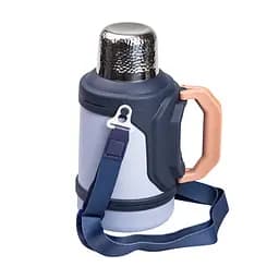 Термос для туризму Vacuum Cup 1,5 л з фліп кришкою та складаними ручками, темно-синій Yiwu HP-14-21BL - мініатюра 10