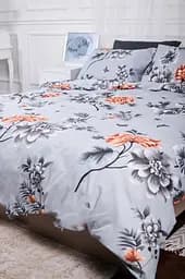 Комплект постельного белья Moon&Star полуторный 143х210 см наволочки 2х50х70 см Piwonie Gray Ranforce Elite