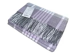 Плед бавовняний Миами/Miami Horace Vladi дим-біло-ліловий 140х200