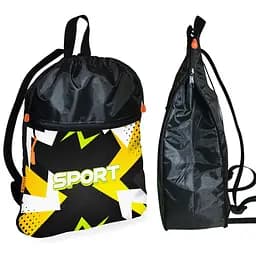 Рюкзак-мешок для обуви,спортивной формы Sport детская сумка для сменки с расширителем (01419)