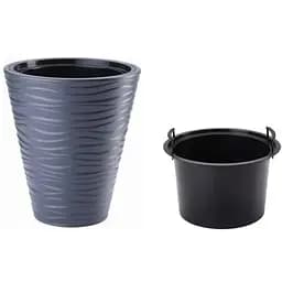 Горщик для квітів Form-Plastic Sahara-40 32 л антрацит (2722-014)