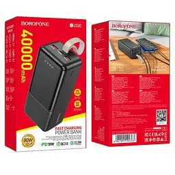 Універсальна мобільна батарея Borofone BJ33C 40000mAh PD30W (Чорний) - мініатюра 4