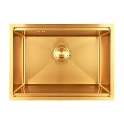 Кухонна мийка під стільницю золота з нержавіючою декором Nett NGS-5742, Золотий