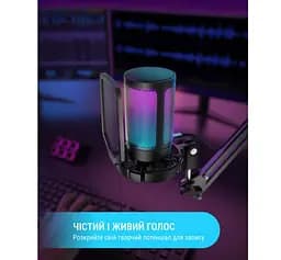 Микрофон конденсаторный Fifine A6V-B Ampli Game RGB USB Black - мініатюра 11