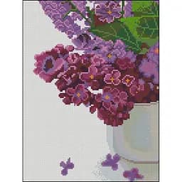 Алмазна мозаїка Strateg Бузковий настрій 30х40 см без підрамника (ZAV3040-45)