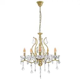 Люстра свічка Brille підвісна кришталева E14 40W BZ (BCL-679S/5)