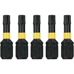 Набір біт DeWalt Impact Torsion ударні Torx Т30 L=25 мм 5 шт. (DT7384T)