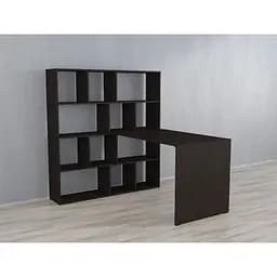 Стіл комп'ютерний Moreli з стелажем Id0083 Венге темний (id27-82-83-venge)