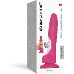 Реалістичний фалоімітатор Strap-On-Me Sliding Skin Realistic Dildo Fuchsia - S