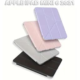 Обкладинка BeCover Ultra Slim Origami Transparent з кріпленням Apple iPad Mini 6 2021 Gray (712931) - мініатюра 5