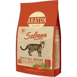 Сухой корм для взрослых кошек Araton Salmon Adult All Breeds с лососем 15 кг