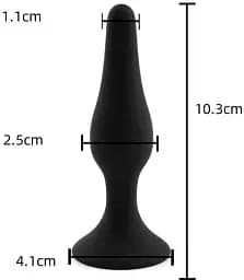 Анальна пробка I’MCUM Black Button розмір L з медичного силікону Чорна (7970379617698) (IM-BBPlug_L)