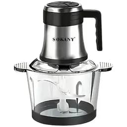 Измельчитель Sokany SK-7026 4 лезвия комбайн фитнес-блендер чоппер турборежим 800 Вт 3 л серый