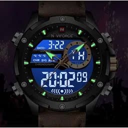 Тактичний водостійкий кварцовий годинник Naviforce Pride black - мініатюра 6