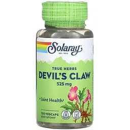 Кіготь диявола Solaray Devil's Claw Root 525 мг 100 веганських капсул
