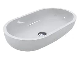 Умивальник Miraggio MARK 625 (0002687) Miramarble, Глянцевий, Накладний, Білий