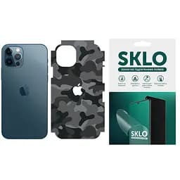 Захисна плівка SKLO Back тил+грані без кутів+лого Camo для Apple iPhone SE 2020 Сірий/Army Gray