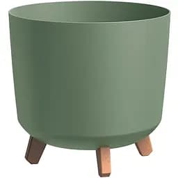 Горшок для цветов Prosperplast Gracia Tubus, круглый на ножках, 300 мм, зеленый