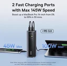 Зовнішній акумулятор для ноутбуків Baseus EnerGeek GP12 20800 mAh 145W P10082109813-00 - мініатюра 4
